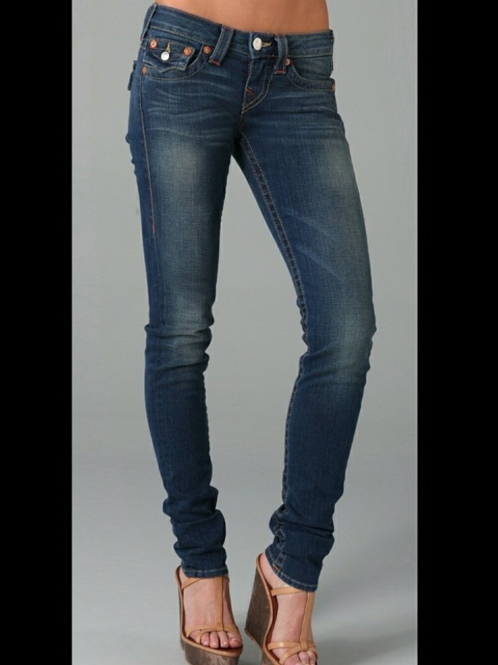 TRUE RELIGION JODIE SKINNY DENIM JEANS 25